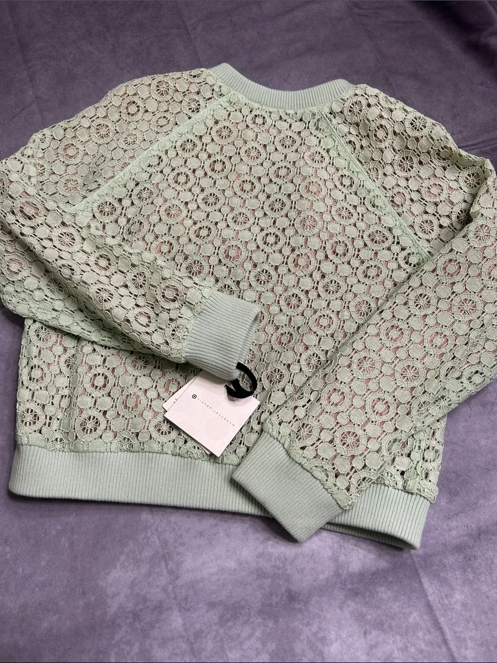 Victoria Beckham for Target Mint Green Lace Bomber Jacket